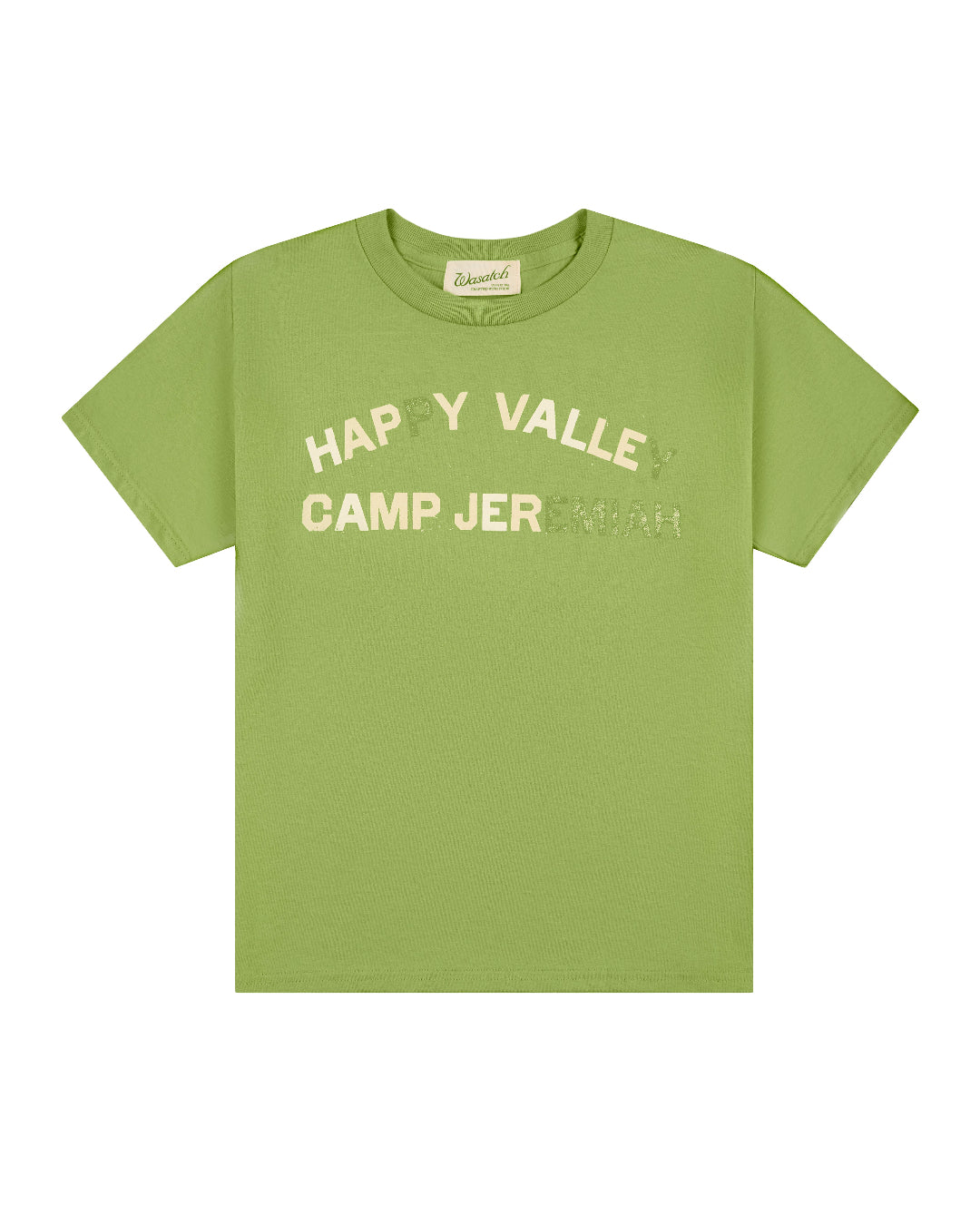 W.P.C. Sentimentals - Wasatch Products -  Happy Valley Camp Jeremiah -  Vintage Style T Shirt - Color Lime Green
