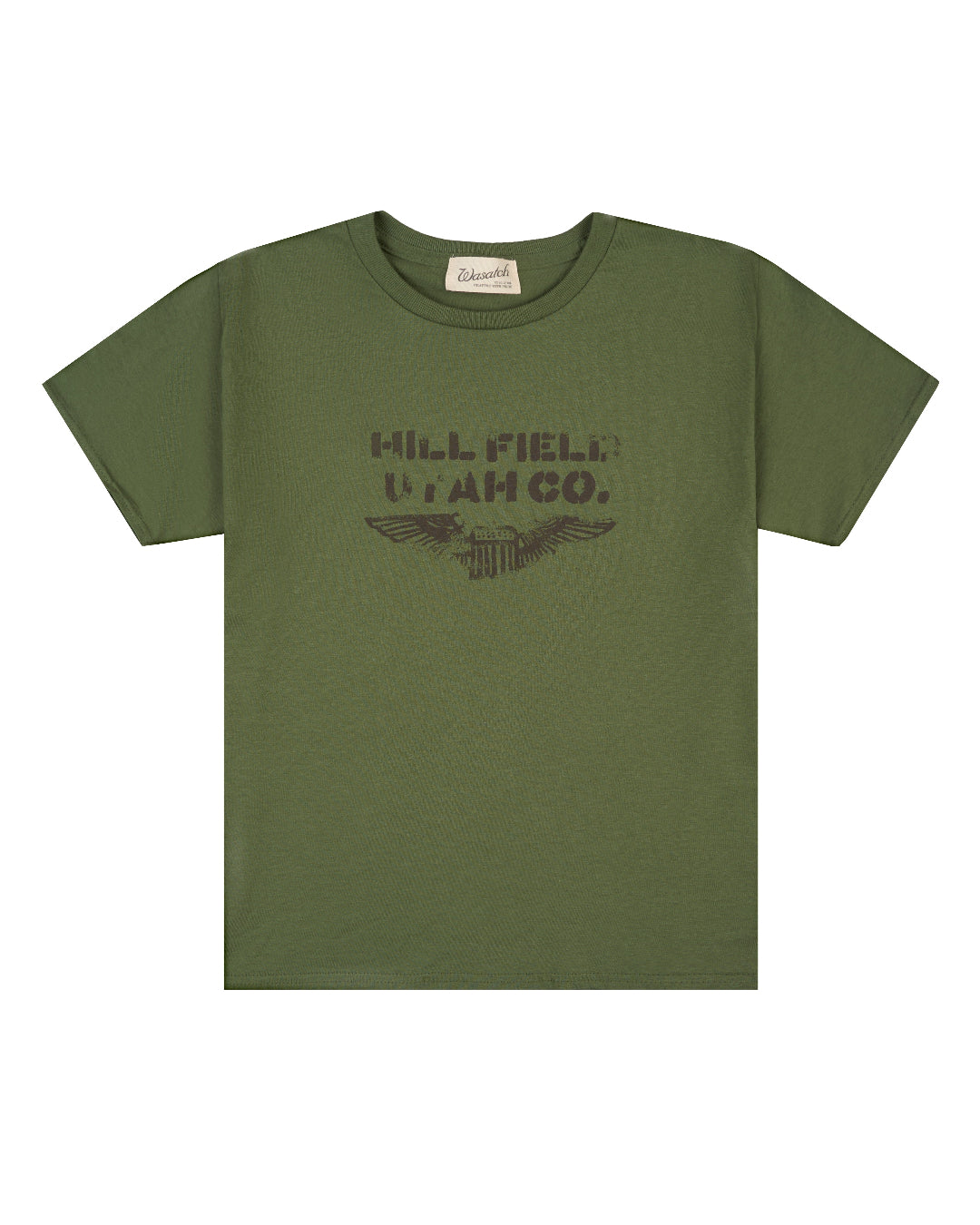 W.P.C Sentimentals - Hill Field Utah  - Vintage T Shirt- Unisex - Color Army Green